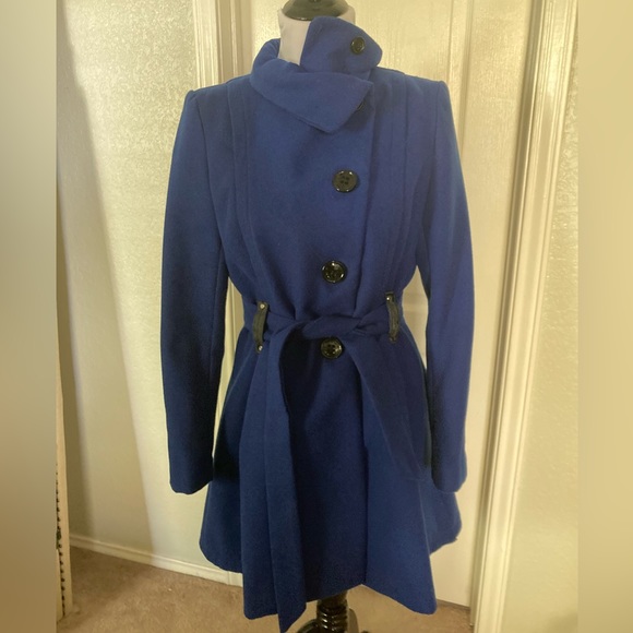 Steve Madden belted long peacoat - Picture 2 of 13